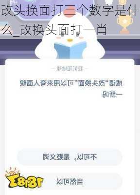 改头换面打三个数字是什么_改换头面打一肖