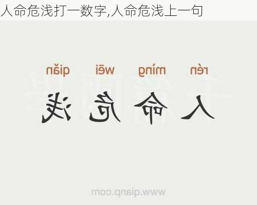 人命危浅打一数字,人命危浅上一句