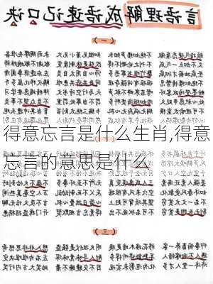 得意忘言是什么生肖,得意忘言的意思是什么