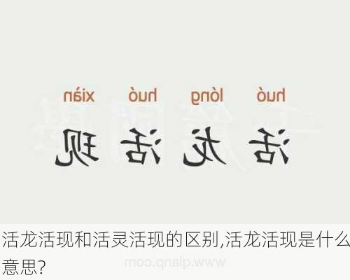 活龙活现和活灵活现的区别,活龙活现是什么意思?