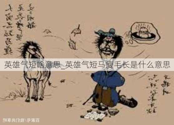 英雄气短啥意思_英雄气短马瘦毛长是什么意思