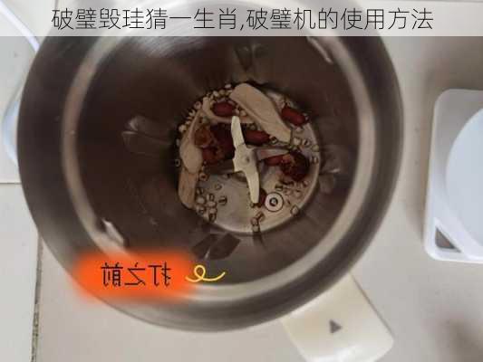 破璧毁珪猜一生肖,破璧机的使用方法