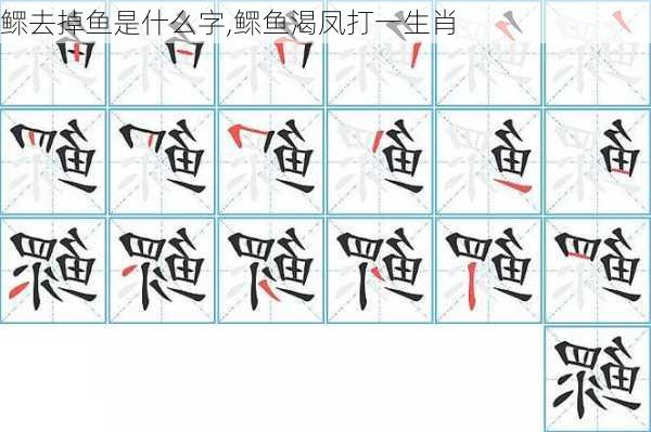 鳏去掉鱼是什么字,鳏鱼渴凤打一生肖