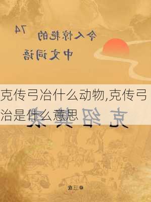 克传弓冶什么动物,克传弓治是什么意思