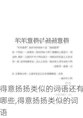 得意扬扬类似的词语还有哪些,得意扬扬类似的词语