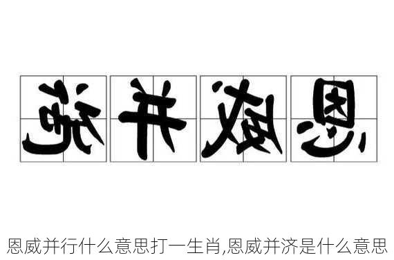 恩威并行什么意思打一生肖,恩威并济是什么意思