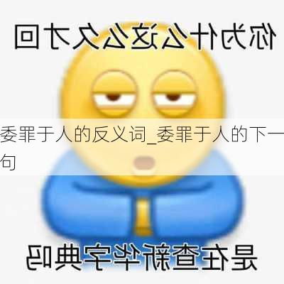 委罪于人的反义词_委罪于人的下一句