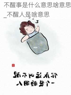 不醒事是什么意思啥意思_不醒人是啥意思