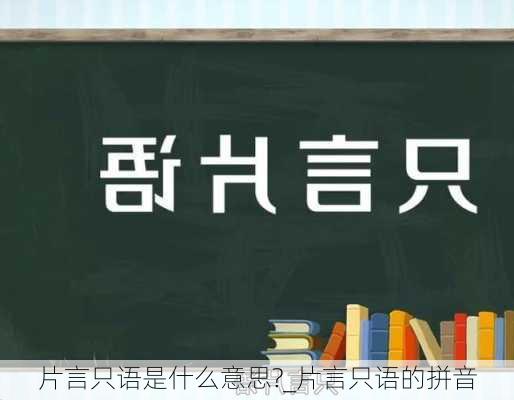 片言只语是什么意思?_片言只语的拼音