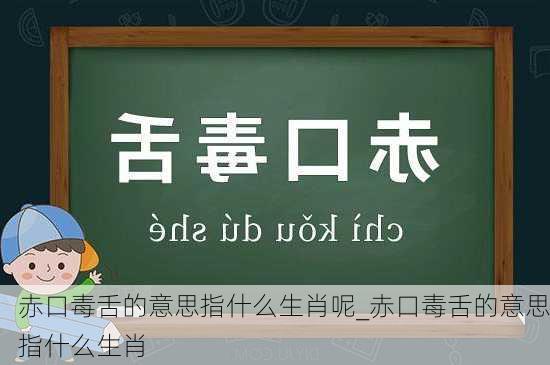 赤口毒舌的意思指什么生肖呢_赤口毒舌的意思指什么生肖