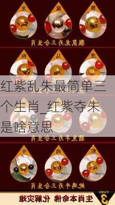 红紫乱朱最简单三个生肖_红紫夺朱是啥意思