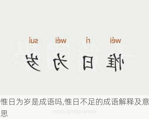 惟日为岁是成语吗,惟日不足的成语解释及意思