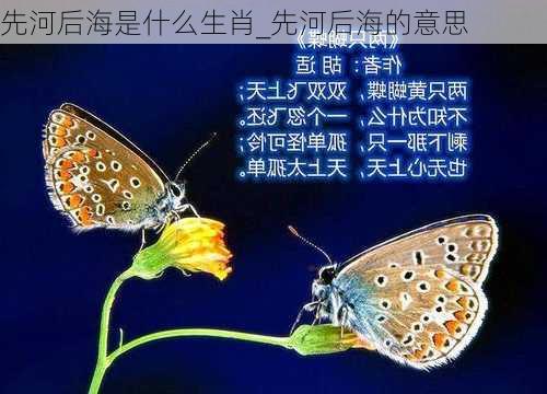 先河后海是什么生肖_先河后海的意思