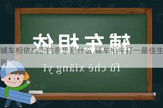 辅车相依成语的意思是什么,辅车相将打一最佳生肖