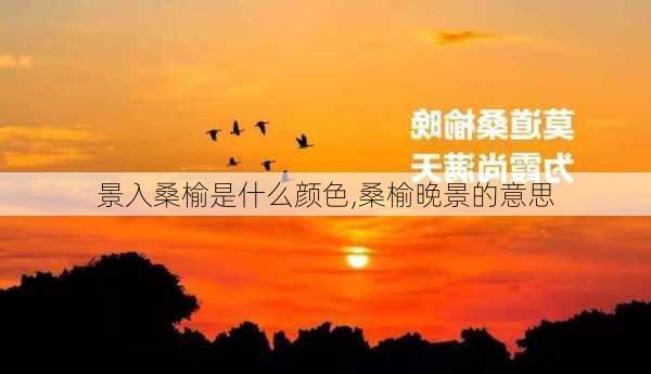 景入桑榆是什么颜色,桑榆晚景的意思