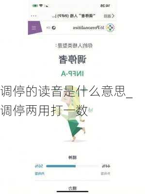 调停的读音是什么意思_调停两用打一数