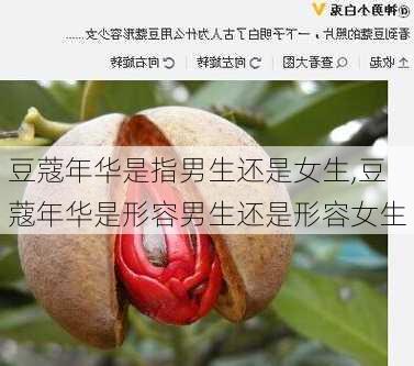 豆蔻年华是指男生还是女生,豆蔻年华是形容男生还是形容女生