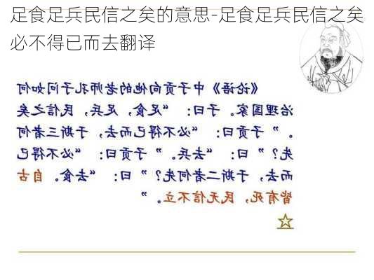 足食足兵民信之矣的意思-足食足兵民信之矣必不得已而去翻译